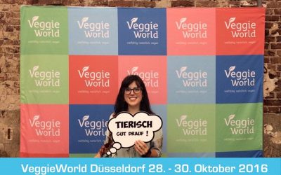 Eine Italienerin auf der VeggieWorld in Düsseldorf